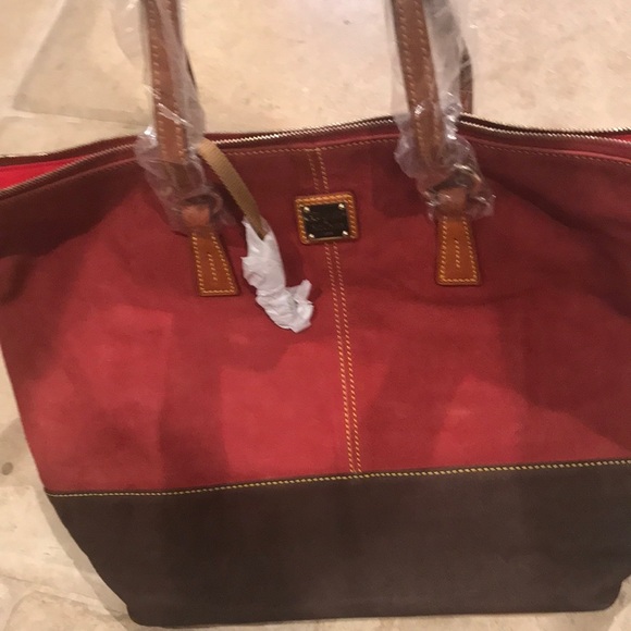 Dooney & Bourke Handbags - Beautiful wine and brown suede bag